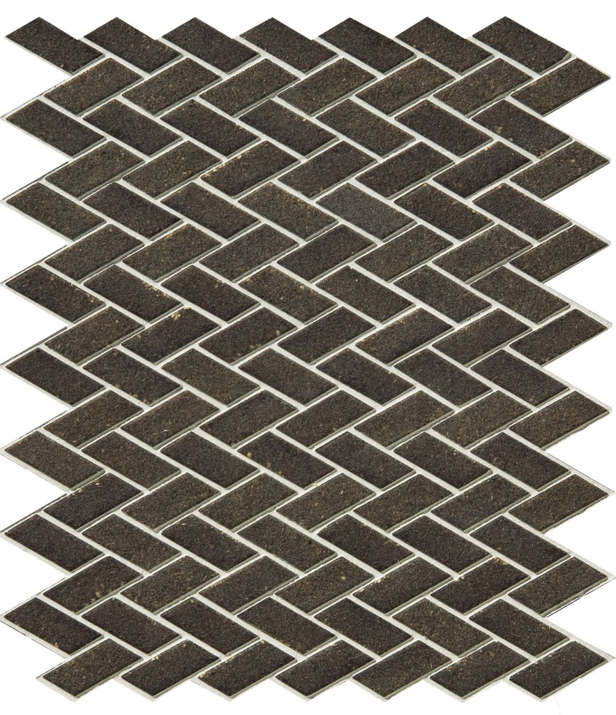 Herringbone unglazed mosaic field - 1 color pattern