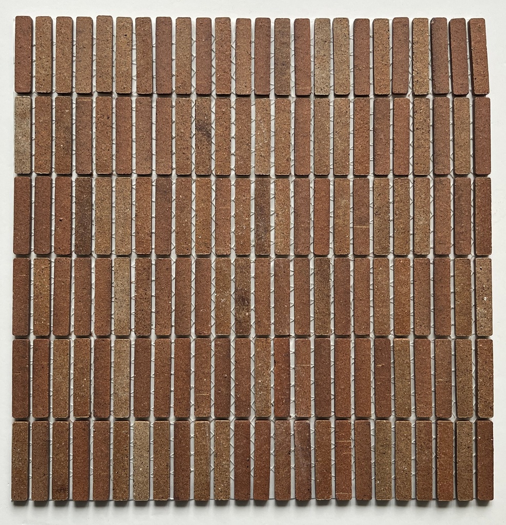 Stick pattern unglazed mosaic field