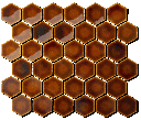 60 x 52mm concave glazed hex field