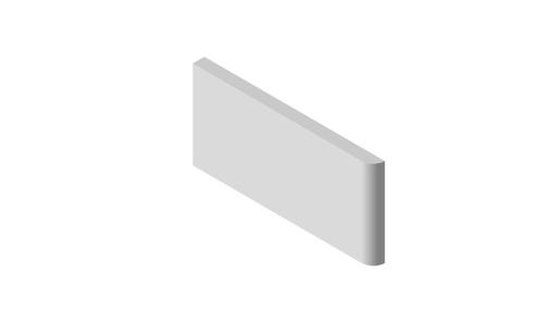 3" x 6" bullnose trim - short