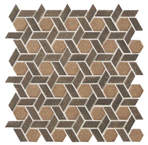 Weave lattice unglazed mosaic field - 2 color pattern