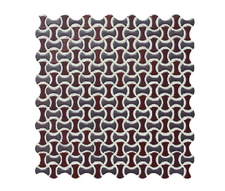 [F9-JTS4TW01] Traditional weave glazed mosaic field - 2  color pattern